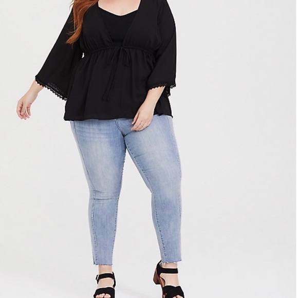 Torrid black tie chiffon babydoll - Picture 2 of 5